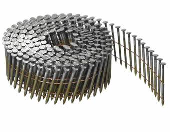 Coil nails from flat head concrete nails